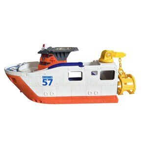 Matchbox 57 Mission Marine Rescue Shark Ship w/out Shark Cargo Helicopter